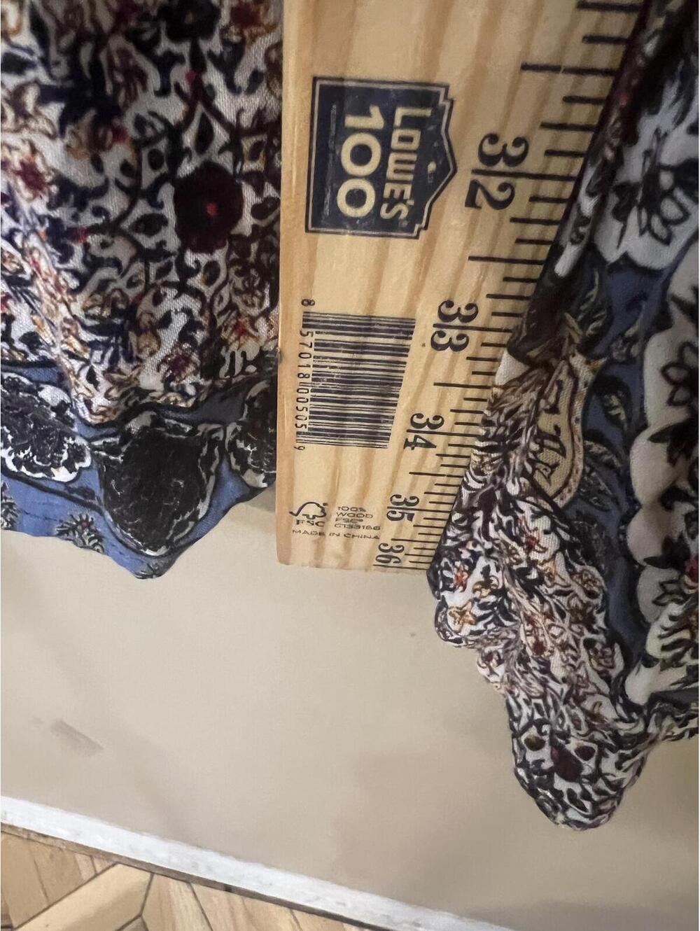 Free People Boho Medallion Print Blue Patchwork Slip Dress Strappy Size Medium - Picture 8 of 8